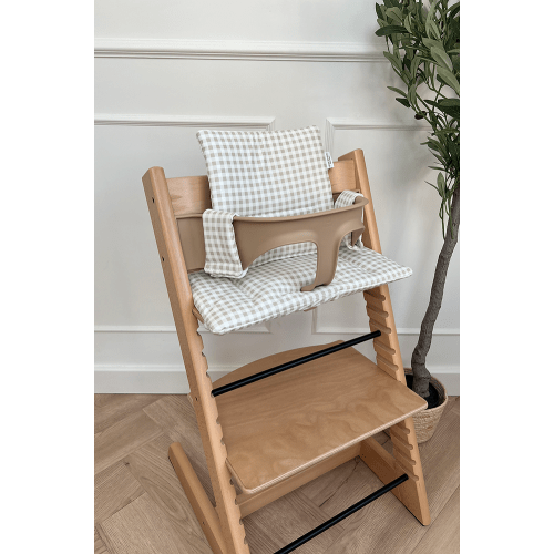 Taupe Gingham 2 in 1 Cushion | Greyfox Designs