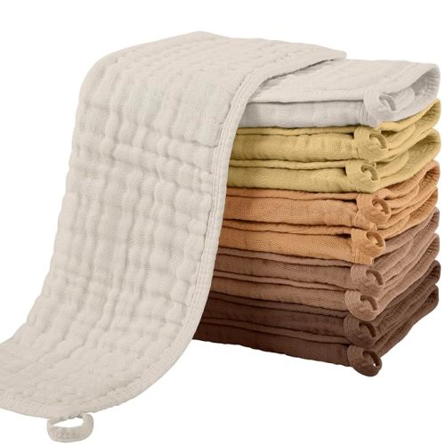 Yoofoss Muslin Burp Cloths: Gradient Brown