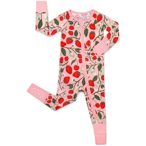 Bamboo Viscose Convertible Baby Footies Pajamas, footies for babies, Zipper Pajamas Baby Girls 0-24M