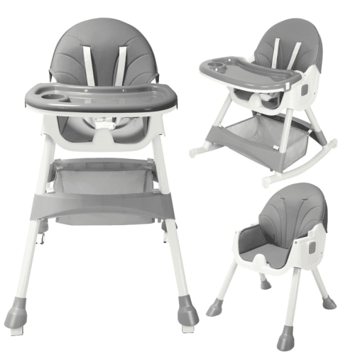 HARPPA 5-in-1 Convertible High Chair for Babies and Toddlers, Gray