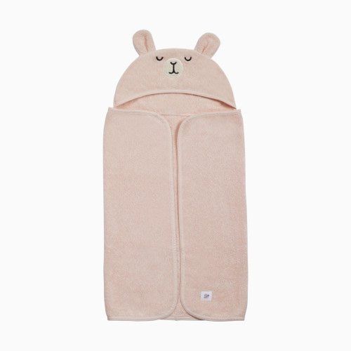 Tiny Kind Cozy Critter Organic Towel - Cloud Pink Bunny, 0-12 M