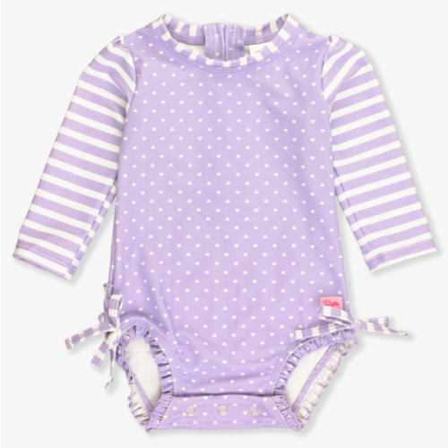 Long Sleeve One Piece Rash Guard | RuffleButts & RuggedButts