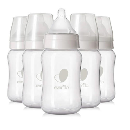 Evenflo Feeding Premium Proflo Venting Balance Plus Wide Neck Baby, Newborn and Infant Bottles - Helps Reduce Colic - 9 Ounce (Pack of 6)