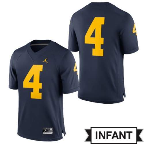 Jordan University of Michigan Football Infant Navy #4 Jersey
