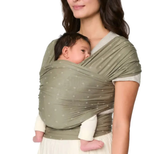 Aura Baby Wrap - Sustainable Knit: Olive Diamonds