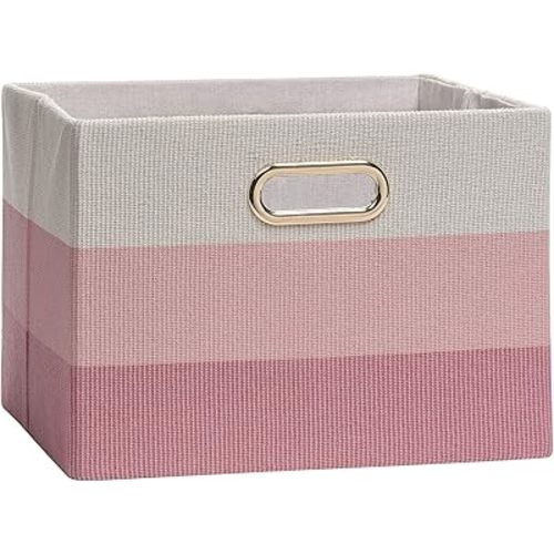 Lambs & Ivy Pink Ombre Foldable/Collapsible Storage Bin/Basket