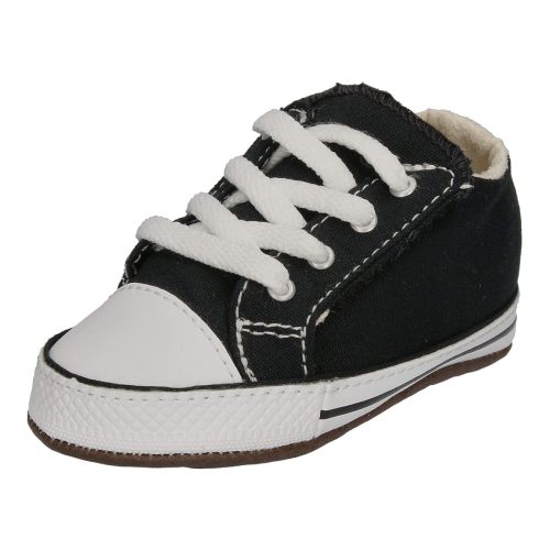 Converse Baby Boys Chuck Taylor All Star Cribster Canvas Color Sneaker, Black/Natural Ivory/White, 3 Infant