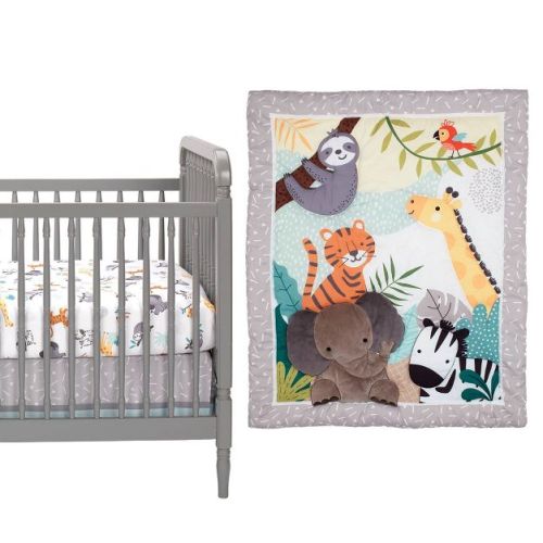 Lambs & Ivy Mighty Jungle Crib Bedding Set - 3pc