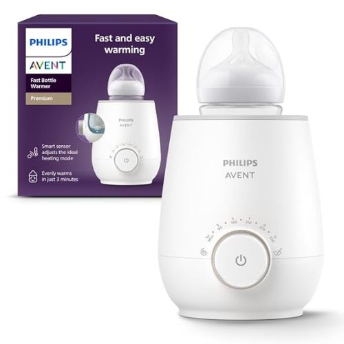 Philips Avent Premium Fast Bottle Warmer, with Smart Temperature Control, Water Bath Technology, Automatic Shut-off, Model SCF358 - Bottle Warmer Only
