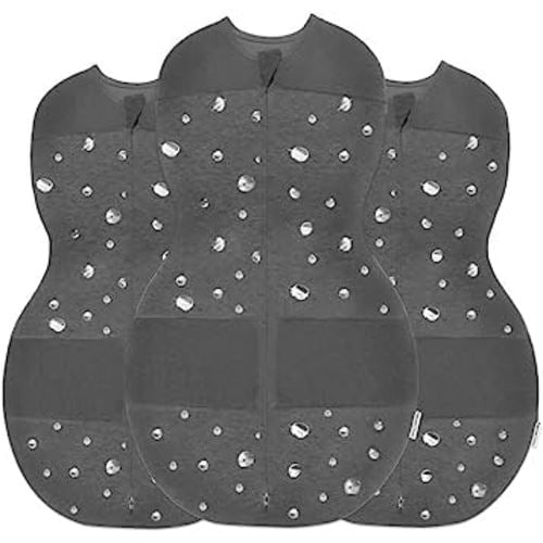 Happiest Baby Sleepea 5-Second Swaddle - 100% Organic Cotton Baby Swaddle Blanket - Doctor Designed Promotes Healthy Hip Development - 3-Pack Bundle (Charcoal Planets, S, M, L)