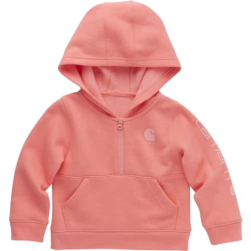 Carhartt Girls' Long-Sleeve Half-Zip Hooded Sweatshirt