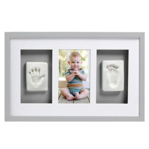 Pearhead® Babyprints 4-Inch x 6-Inch Deluxe Wall Frame in Grey - GRAY - 4" X 6"