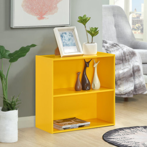 Wrought Studio™ George Contemporary Laminated Wood 2-Tier Bookcase with Open Shelves, Versatile Storage for Books, Toys, Baskets, Decorative Accents, Compact Design for Kids’ Rooms, Play Areas, and Home Offices | Wayfair