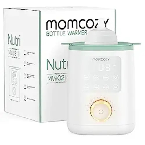 Momcozy Retain Nutrients Bottle Warmer, 9-in-1 Baby Bottle Warmer with Night Light, Accurate Temperature to Preserve Fullest Nutrients in Breast Milk, Bottle Warmers for All Bottles - White