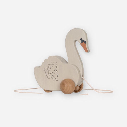 Wooden Pull Swan