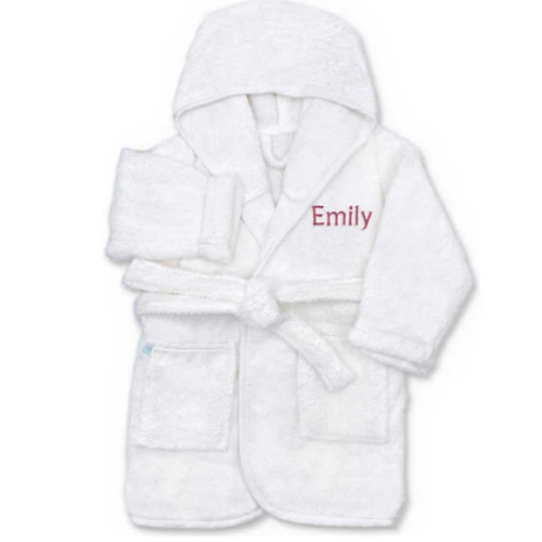 Personalized Bathrobe, Pink - Babyblooms | Maisonette