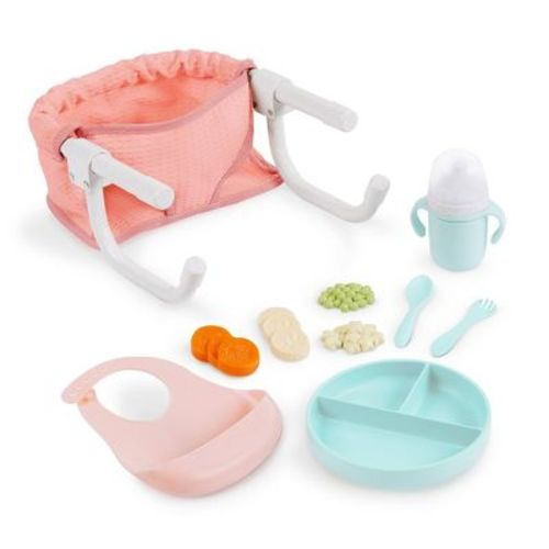 LullaBaby Doll Clip-On Table Seat and Accessories Set