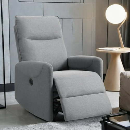 MARNUR Electric Recliner Chair with USB Charge Port, Weight Capacity 360lb, One Button Free Control Angle, Gray