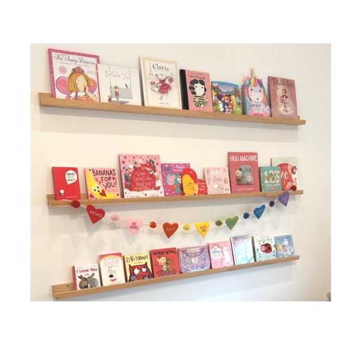 Nursery Floating Shelf, Nursery Shelves, handmade with solid wood, ideal for a children's nursery