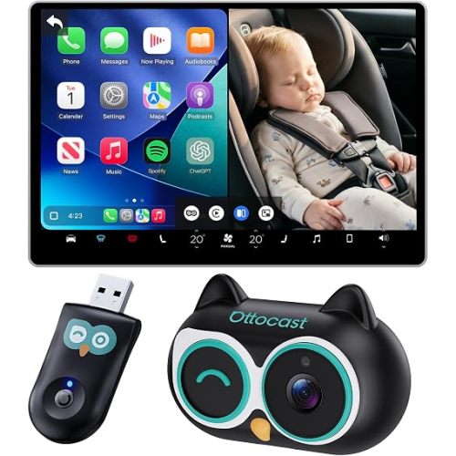 OTTOCAST Baby Car Camera with Wireless CarPlay Adapter