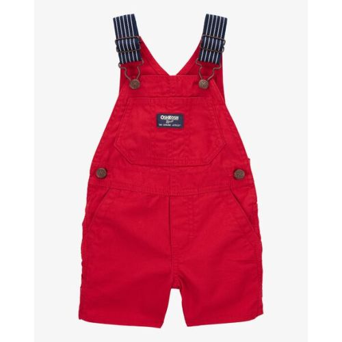 Baby Lightweight Canvas Shortalls - Red - OshKosh | Carter's