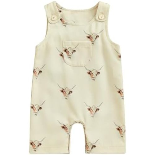 Gueuusu Duck Hunting Baby Boy Girl Clothes Puddle Duck Short Dungaree Romper Sleeveless Mallard Duck Overalls Clothes