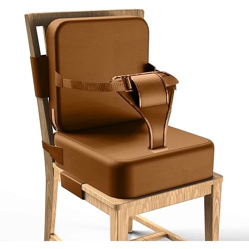 Toddler Booster Seat for Dining Table,Booster Seat for Kitchen Chair with Extended Straps,2PCS Portable with Safety Buckles,Suitable for Kids Aged 3-12 in Restaurants
