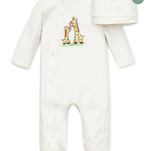 Giraffe Footed One-Piece & Hat