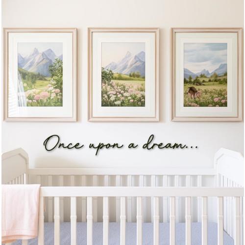 Once Upon a Dream Sign | Wooden Letters for Nursery | Word Cutout | Playroom Sign | Kids Room Decor | Custom Wood Words | Kids Room Art