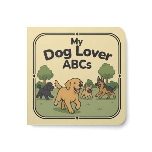 Dog ABC Board Book, Puppy Alphabet Baby Gift, Dog Lover Baby Shower Gift, Dog Mom Baby Book