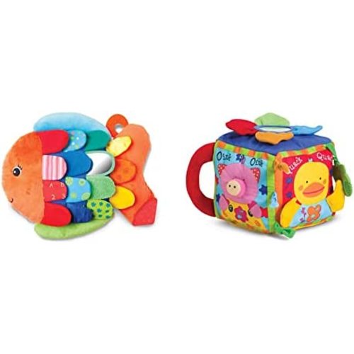 Melissa & Doug Flip Fish Soft Baby Toy & K's Kids Musical Farmyard Cube Educational Baby Toy