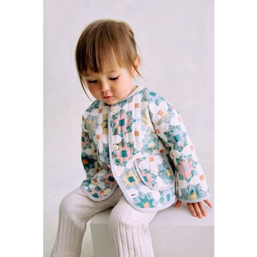 QUILTED PATCHWORK-PRINT JACKET