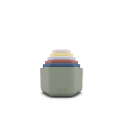 Lalo 6pc Silicone Stacking Cups Bath Toy