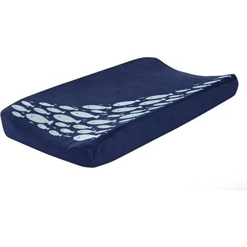 Lambs & Ivy Oceania Diaper Changing Pad Cover - Blue Fish