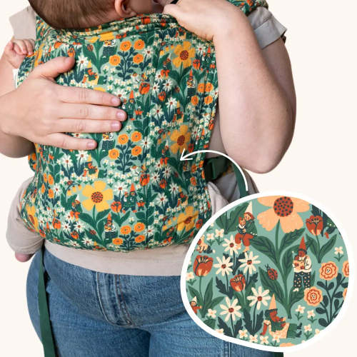 Frolic Baby Carrier – Whimsical Florals & Gnomes | hope&plum