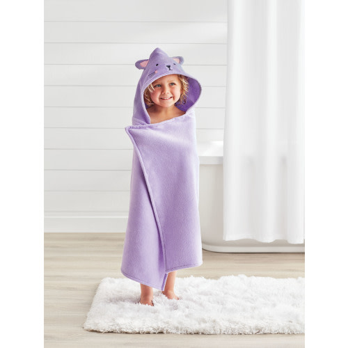 Your Zone Kids Cat Cotton Hooded Towel, Age 2-4