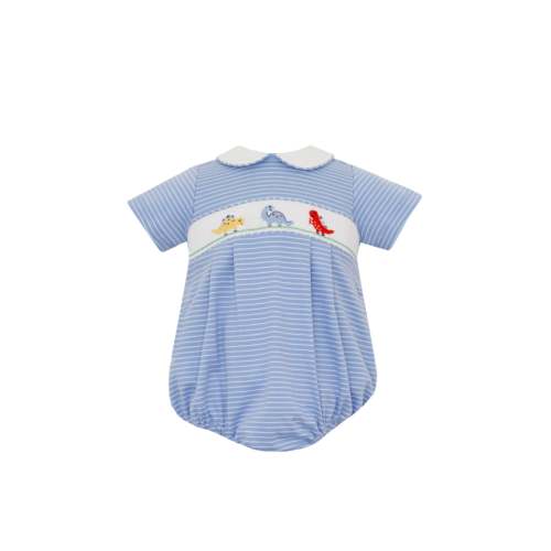 Dinosaurs Blue Knit Stripe Bubble