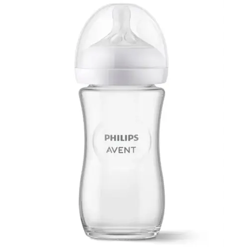 Avent Natural Response Glass Baby Bottle 240ML