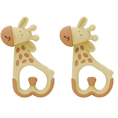 Dr. Brown's Ridgees Giraffe, Massaging Baby Teether, Designed by a Pediatric Dentist, BPA Free, 3m+ (Pack of 2)