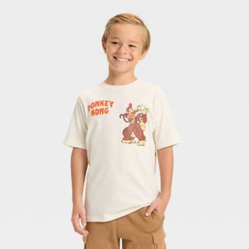 Boys' Donkey Kong Short Sleeve Graphic T-Shirt - Off-White S