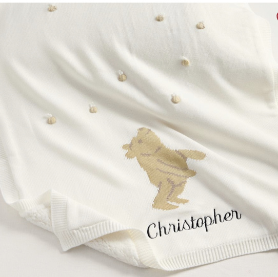 Winnie the Pooh Sherpa-Backed Knit Baby Blanket