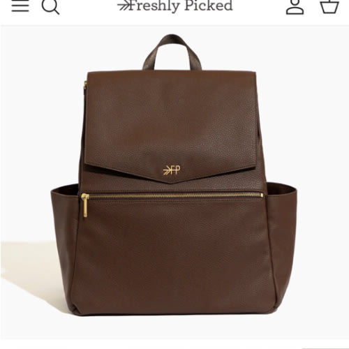 Espresso Classic Diaper Bag II | Vegan Leather Diaper Bag Backpack – Freshly Picked