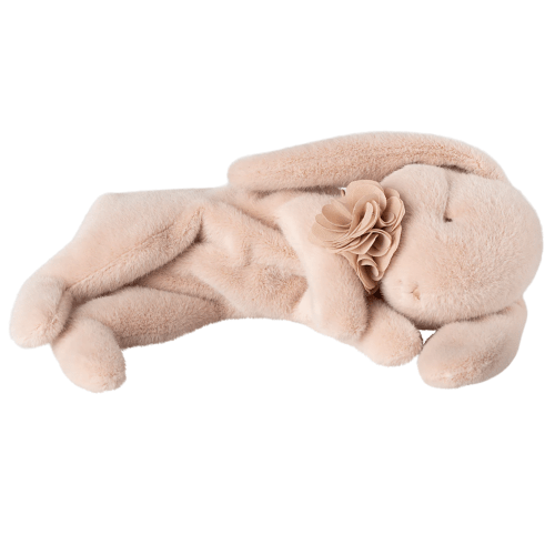 Sleeping bunny plush, Small - Powder
