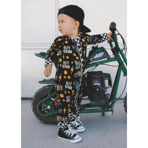 Little Trouble Fast Is Fun Bamboo Jammies | Little Trouble
