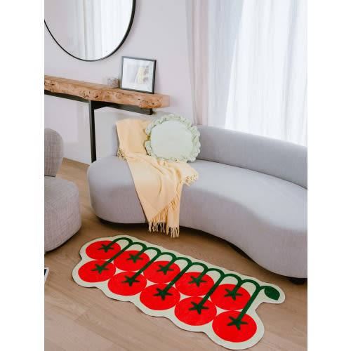 Irregular Tomato Runner Rug by Johann Banta