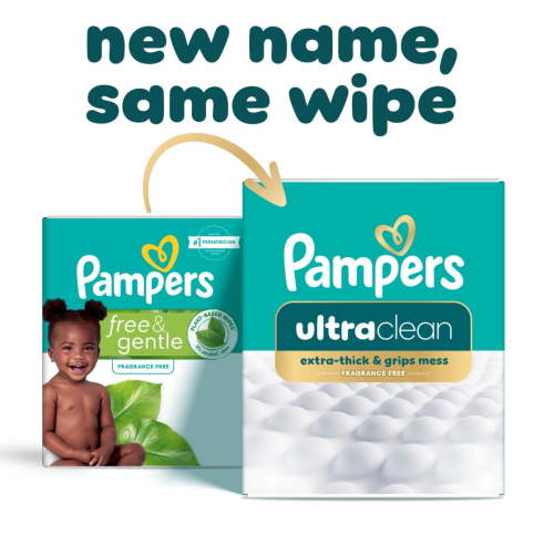 Pampers Free & Gentle Ultra Clean Baby Wipes, 1-Pack 52 Wipes (Select for More Options)