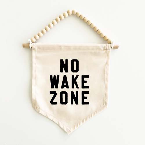 No Wake Zone Sign for Nursery, Baby's Room & Bedroom - Black – Hunny Prints®