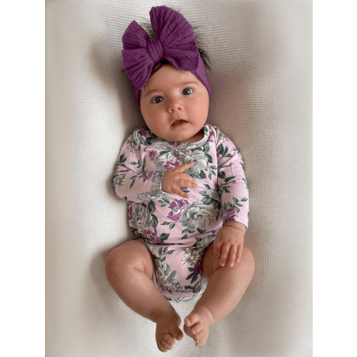 Long Sleeve Bodysuit, Blissful Blossoms - NB