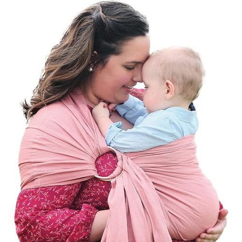 Nalakai Luxury Ring Sling Baby Carrier, Soft Linen Blend Baby Sling, Baby Wrap, Wear Your Little One Close to Your Heart, Comfort, Style