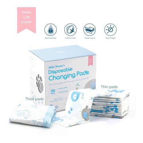 Little Martin's Disposable Changing Pads - 30 Counts